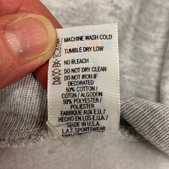 NWOT Rabbit skins grey sweatshirt romper made in USA 24m - Picture 7 of 8